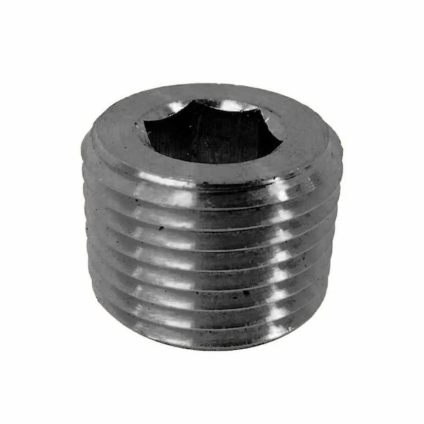Interstate Pneumatics Steel Hex Headless Plug 1/4 Inch NPT Male FPP42S - main